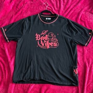 Cool Shirtz Bad Vibes Black Tee with Red Graphics